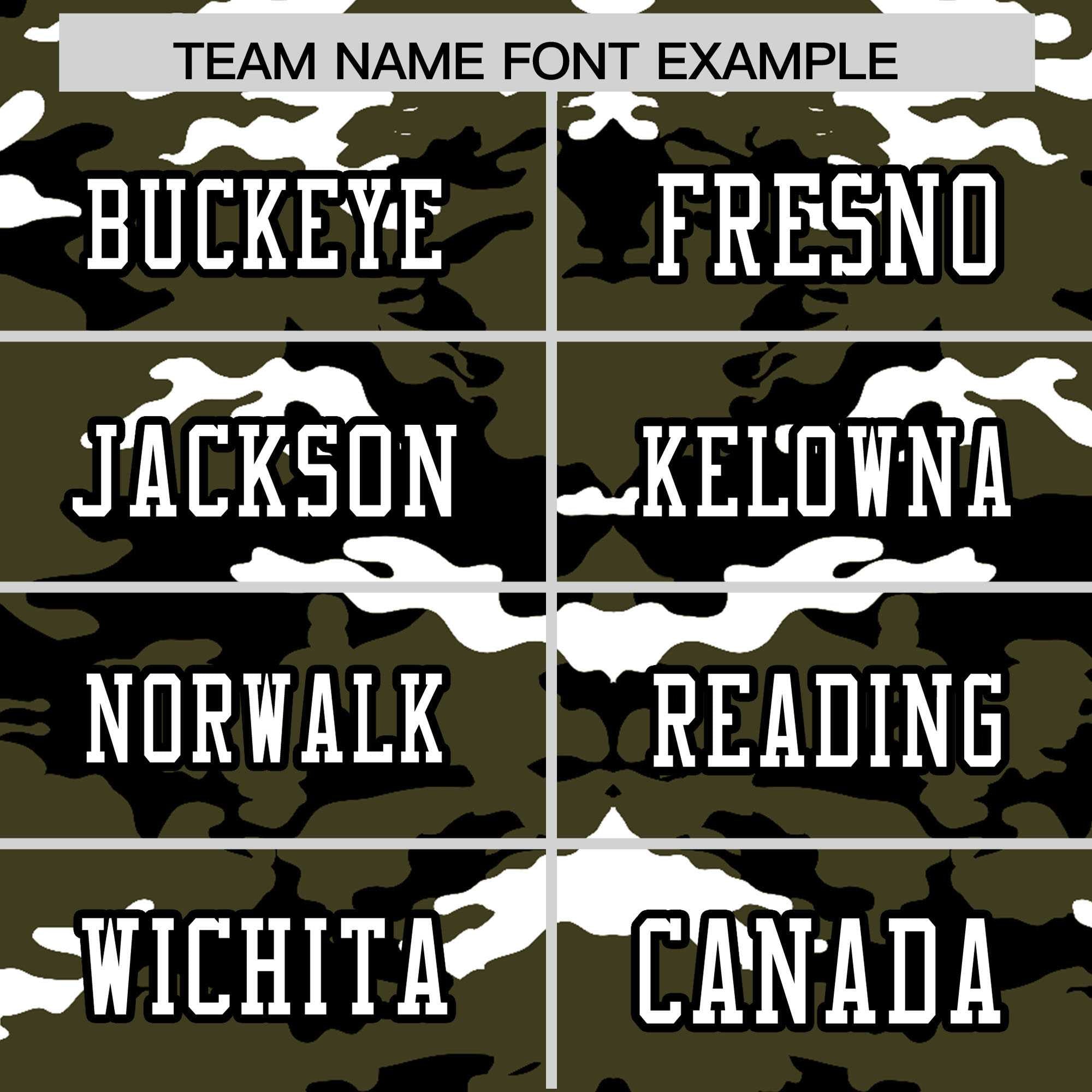 Custom Olive Black-White Personalized Camo Authentic Football Jersey