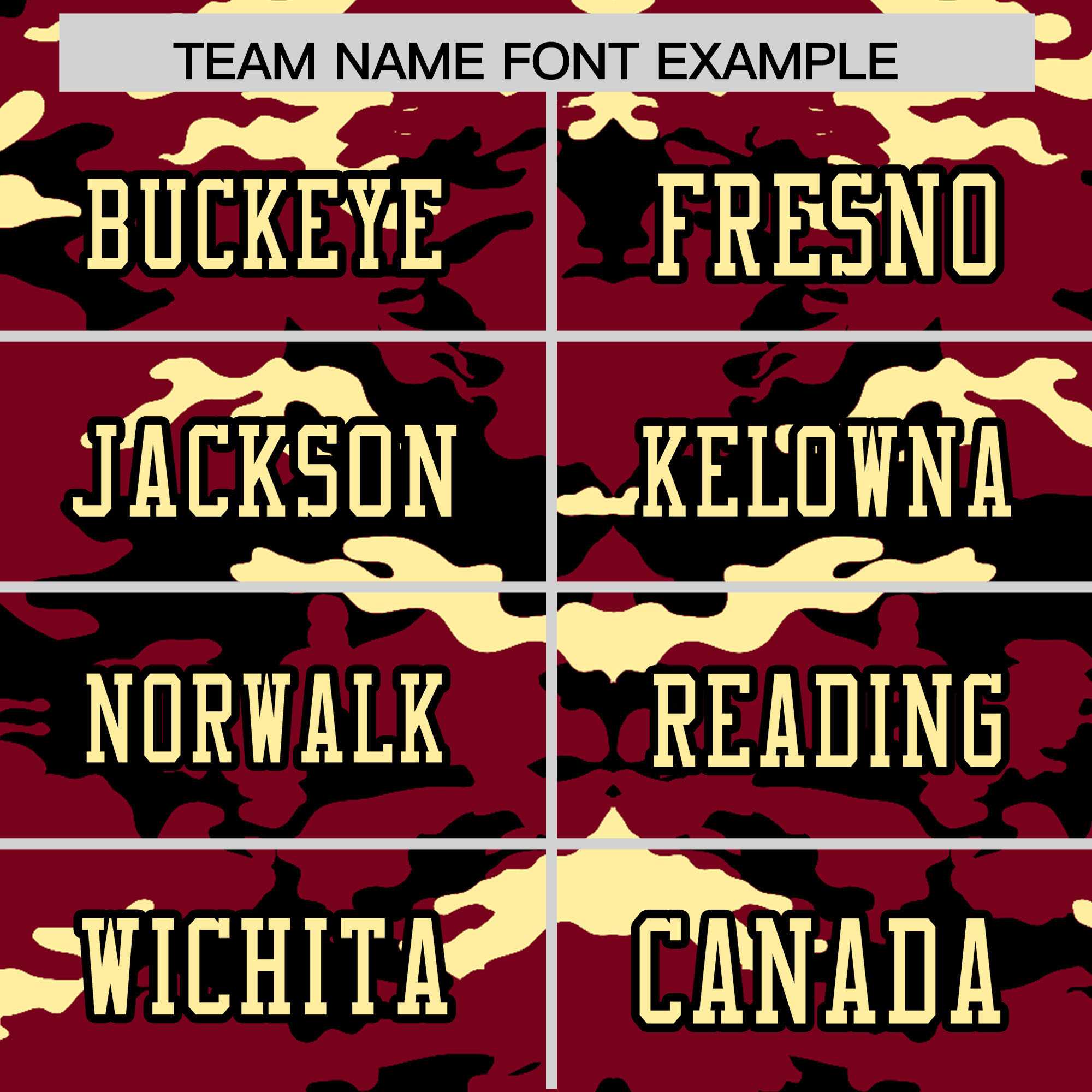 Custom Crimson Khaki-Black Personalized Camo Authentic Football Jersey