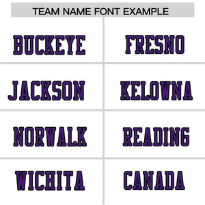 Custom White Purple-Black Color Block Personalized Raglan Sleeves Authentic Football Jersey