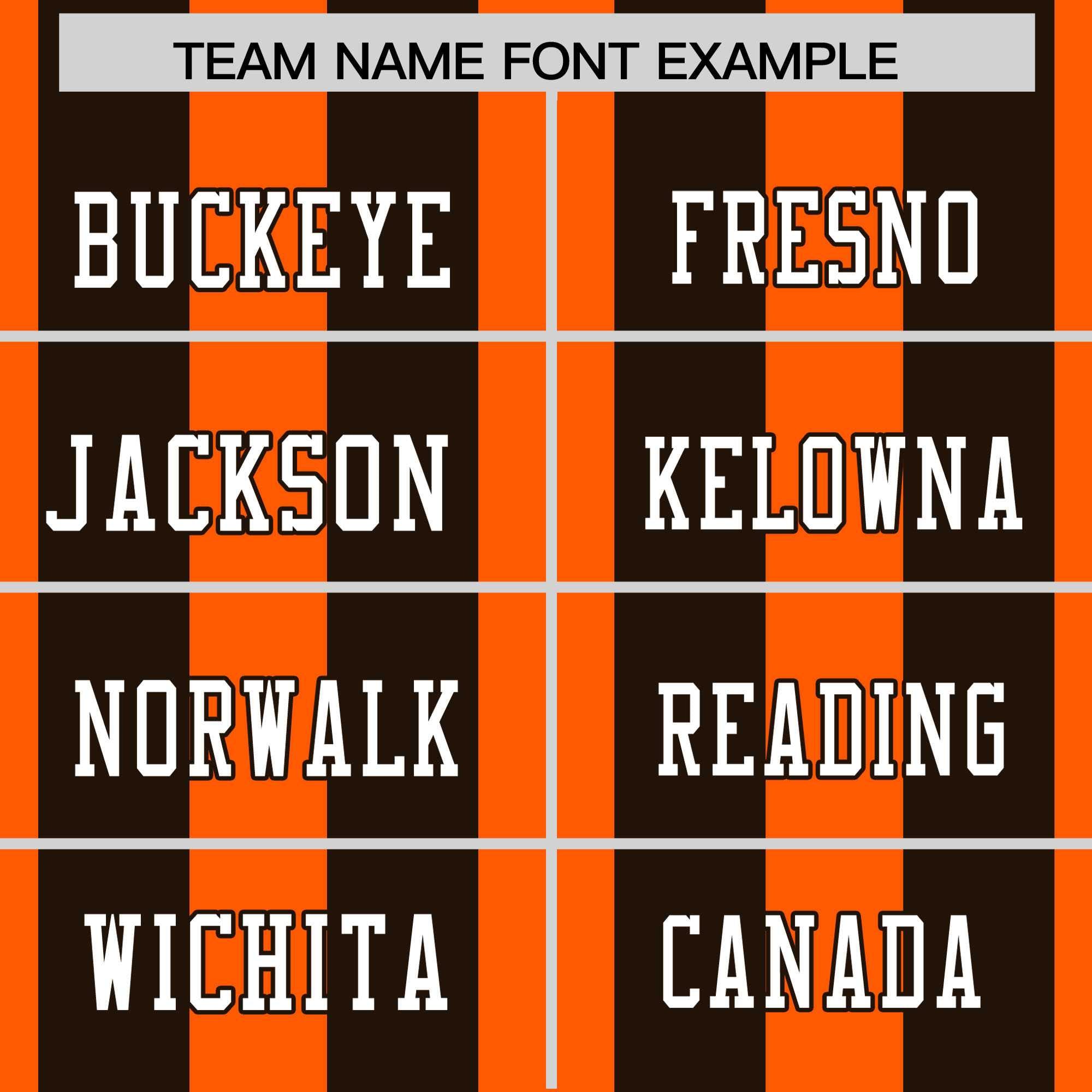 Custom Orange Black Personalized Thick Stripe Design Authentic Football Jersey