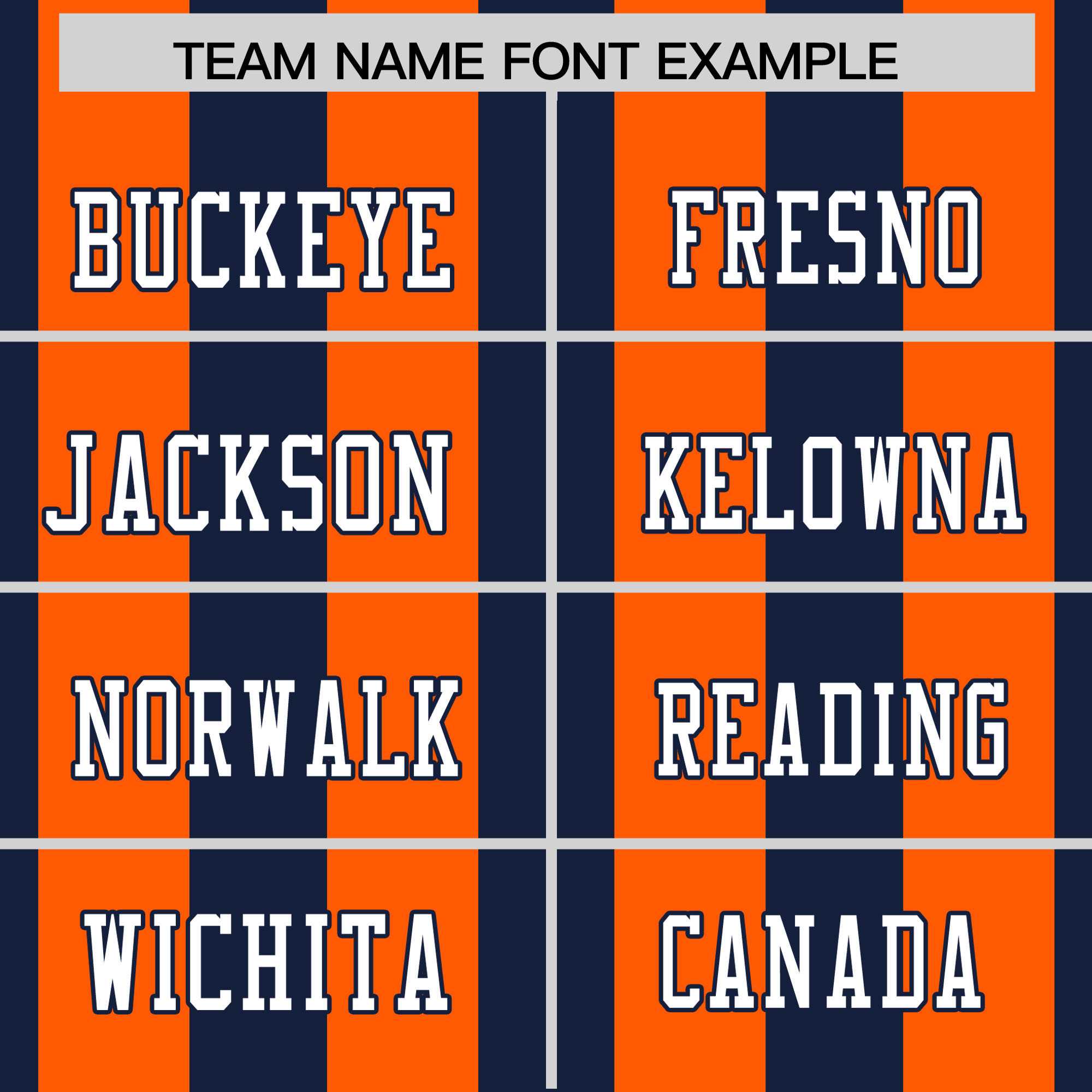 Custom Navy Orange Personalized Thick Stripe Design Authentic Football Jersey