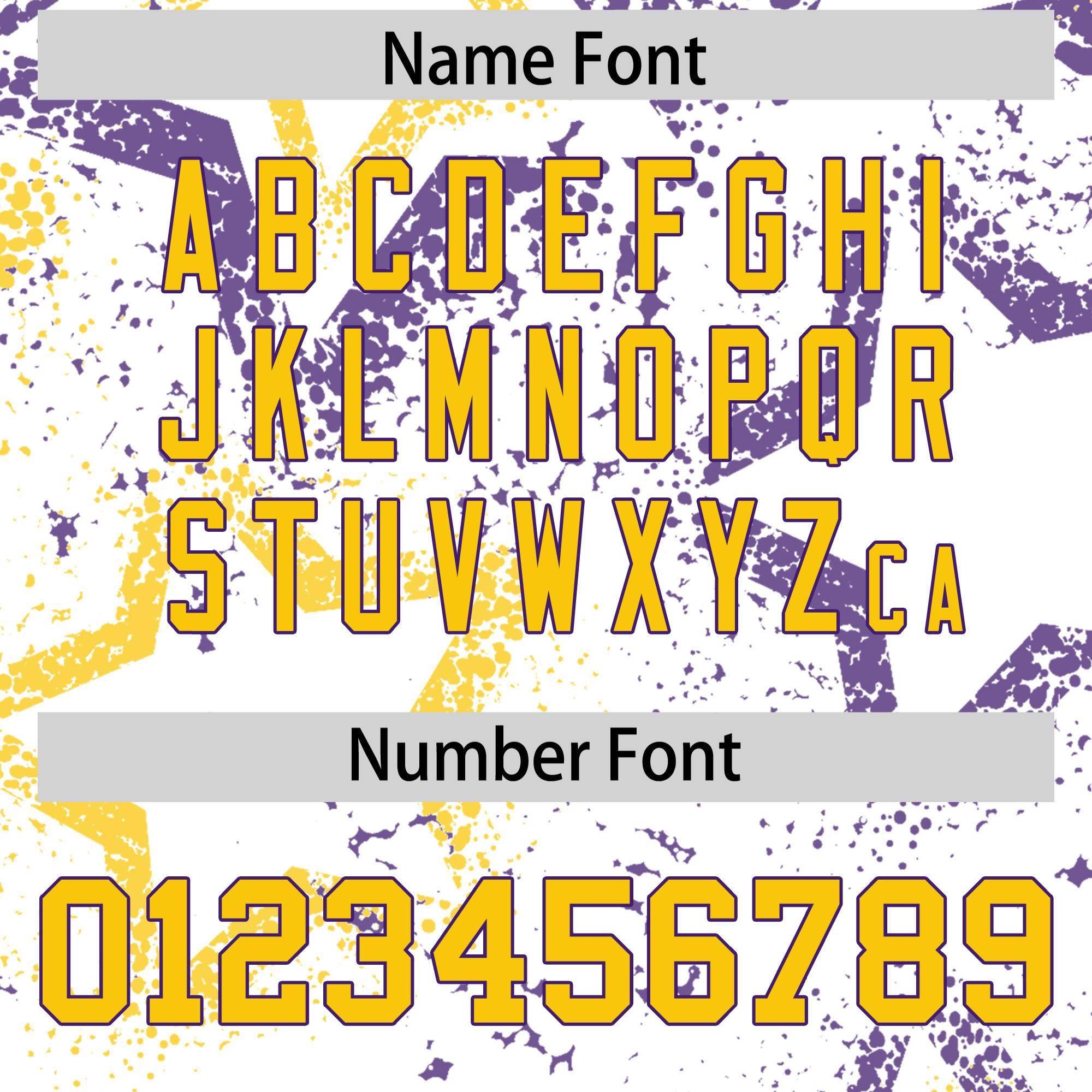 Custom White Purple-Gold Personalized Star Pattern Design Authentic Football Jersey