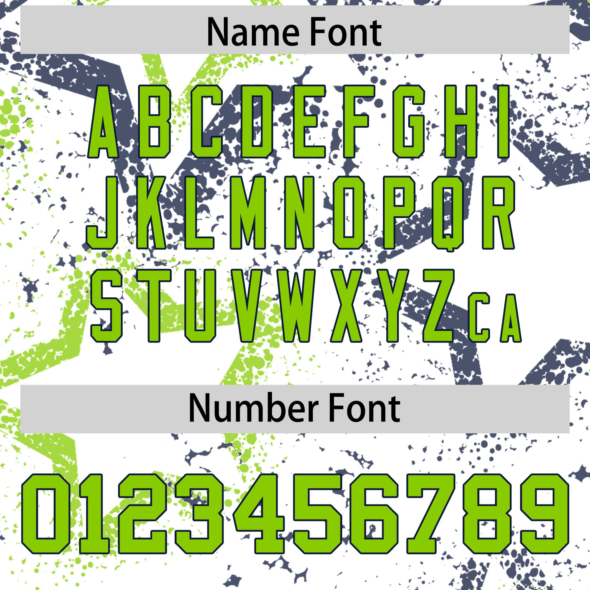 Custom White Navy-Neon Green Personalized Star Graffiti Pattern Authentic Football Jersey