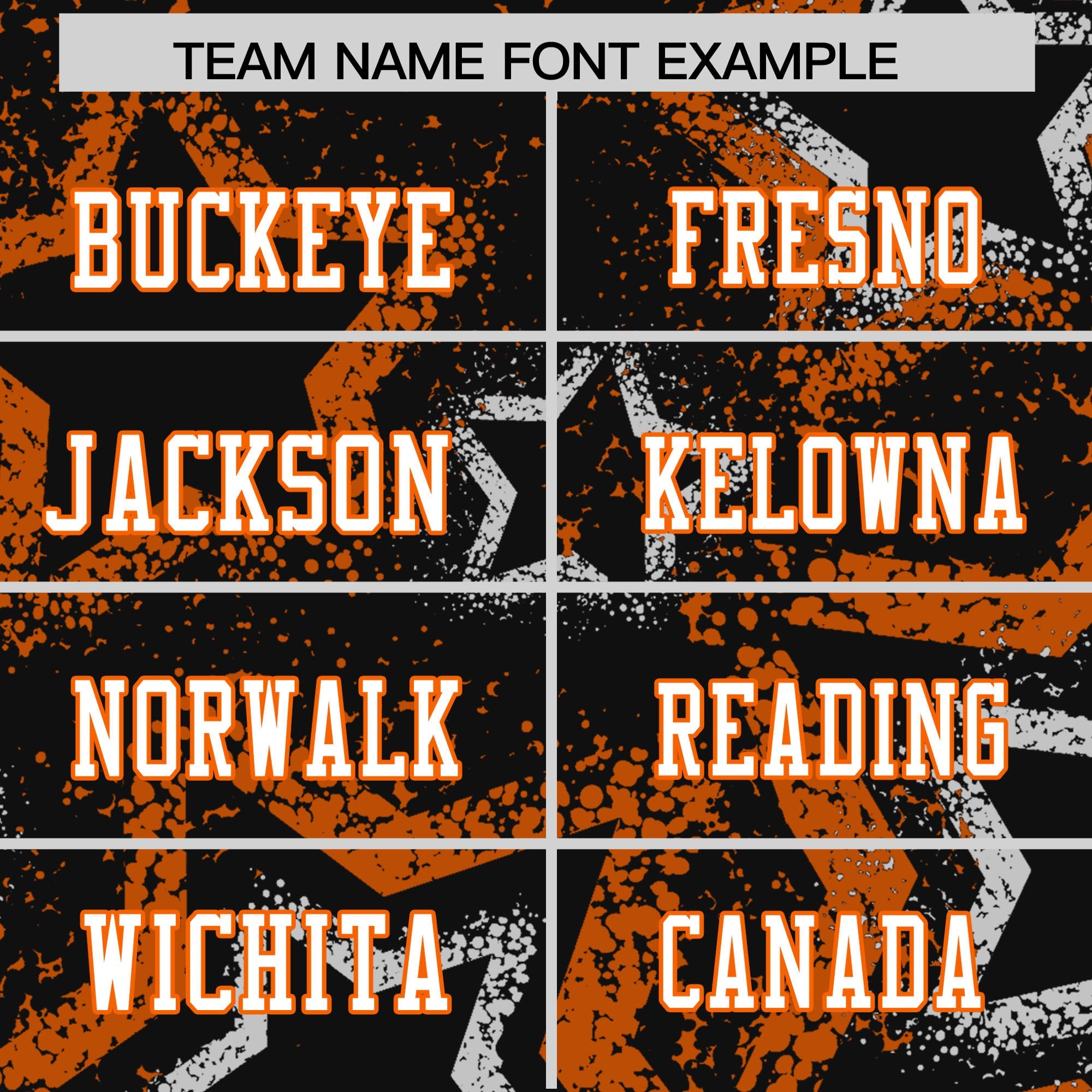 Custom Black Orange-White Personalized Star Graffiti Pattern Authentic Football Jersey