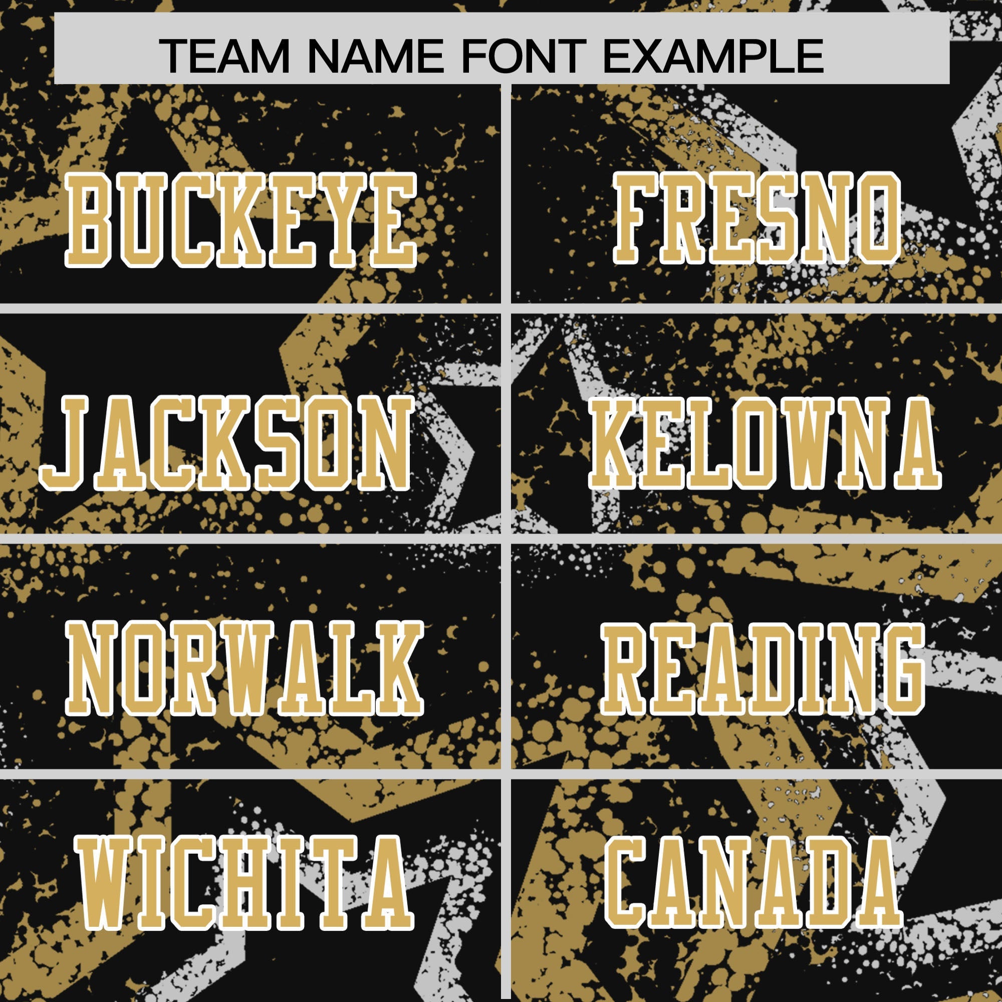 Custom Black Old Gold-White Personalized Star Graffiti Pattern Authentic Football Jersey