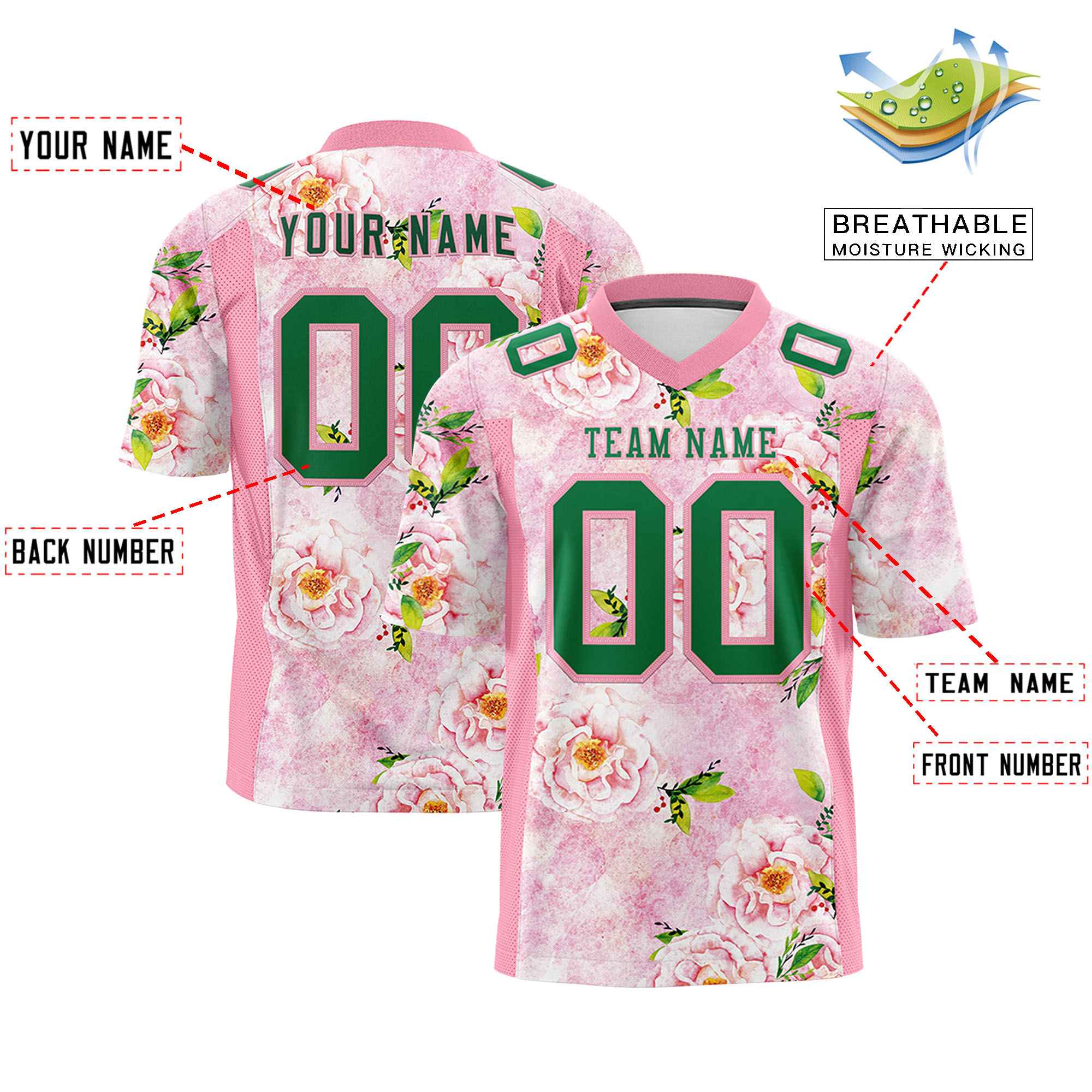 Custom Personalized Printed Graffiti Pattern Design Authentic Football Jersey