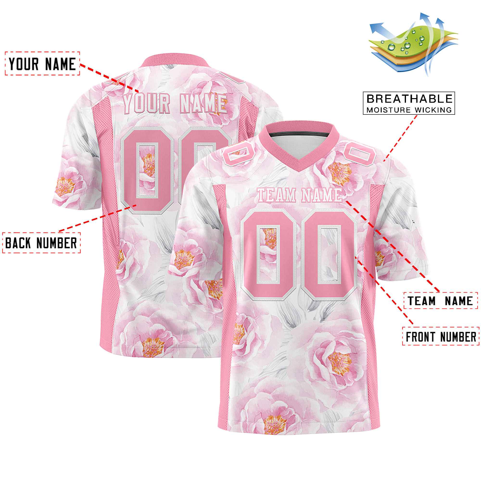 Custom Personalized Printed Graffiti Pattern Design Authentic Football Jersey