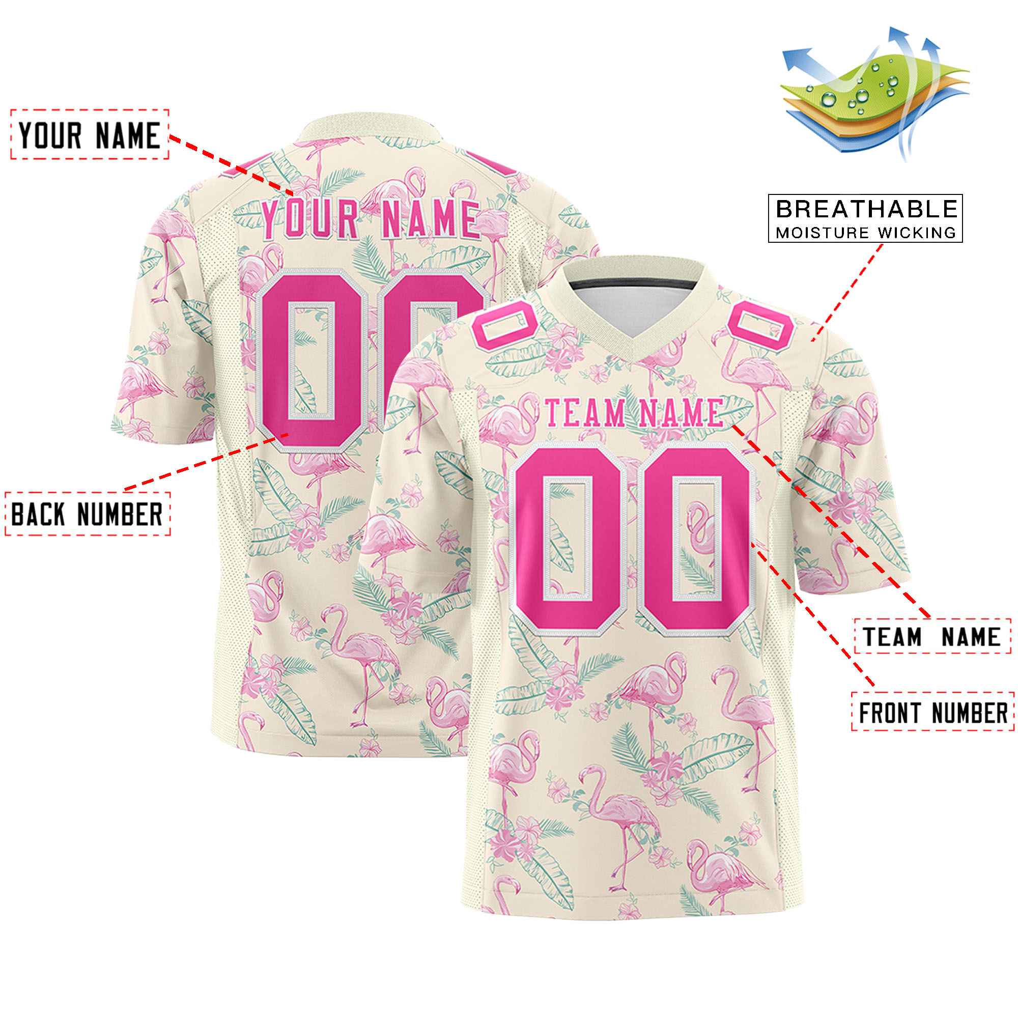 Custom Personalized Printed Graffiti Pattern Design Authentic Football Jersey