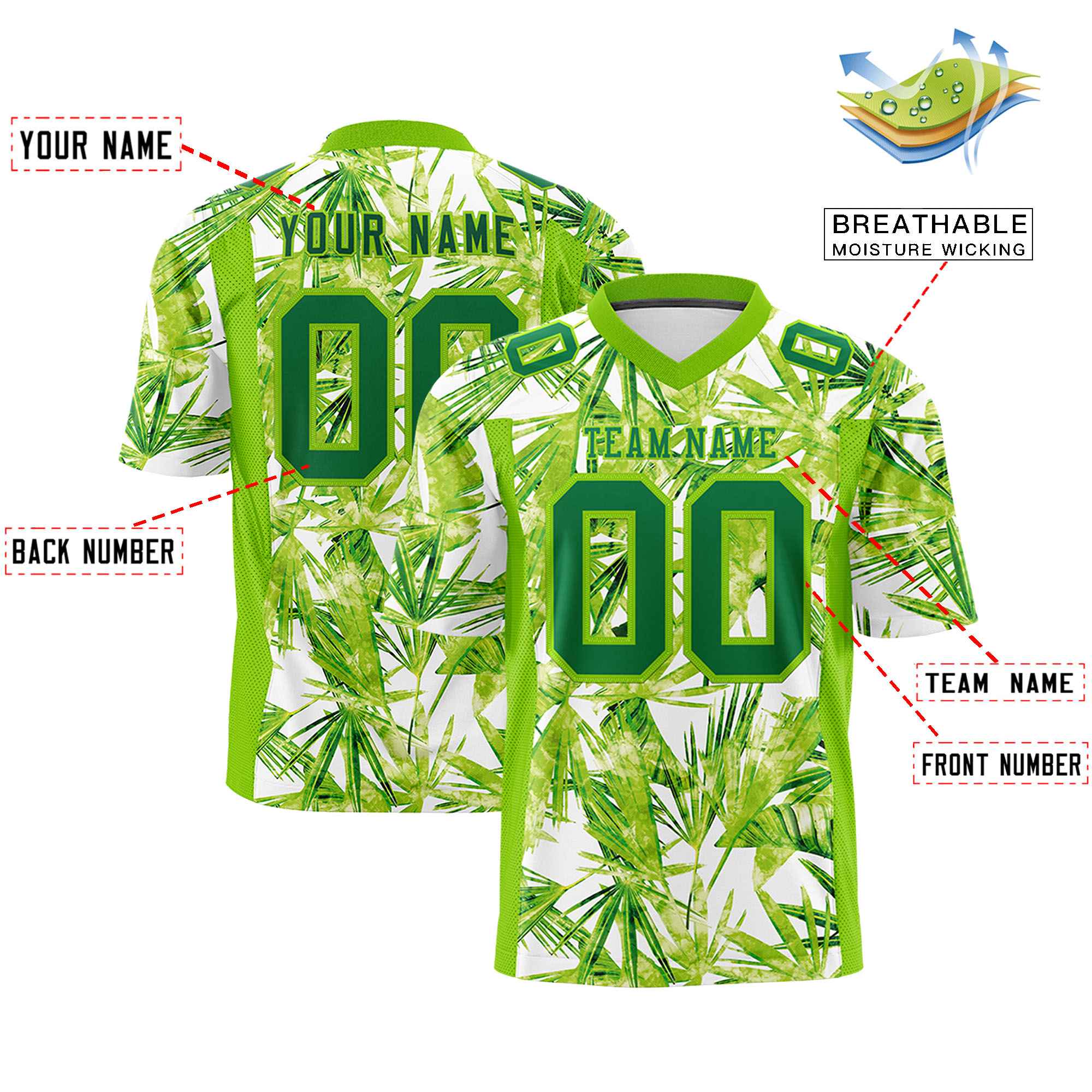 Custom Personalized Printed Graffiti Pattern Design Authentic Football Jersey