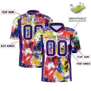 Custom Personalized Printed Graffiti Pattern Design Authentic Football Jersey