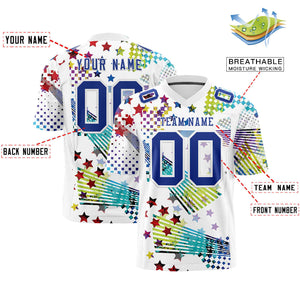 Custom Personalized Printed Graffiti Pattern Design Authentic Football Jersey