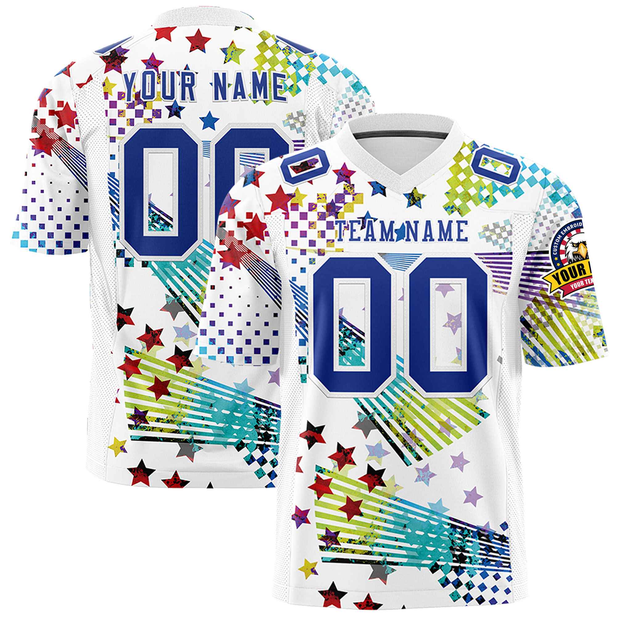 Custom Personalized Printed Graffiti Pattern Design Authentic Football Jersey