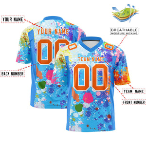 Custom Personalized Printed Graffiti Pattern Design Authentic Football Jersey