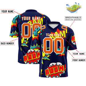 Custom Personalized Printed Graffiti Pattern Design Authentic Football Jersey