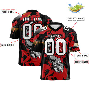 Custom Personalized Printed Graffiti Pattern Design Authentic Football Jersey