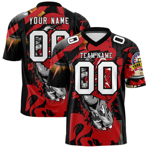 Custom Personalized Printed Graffiti Pattern Design Authentic Football Jersey