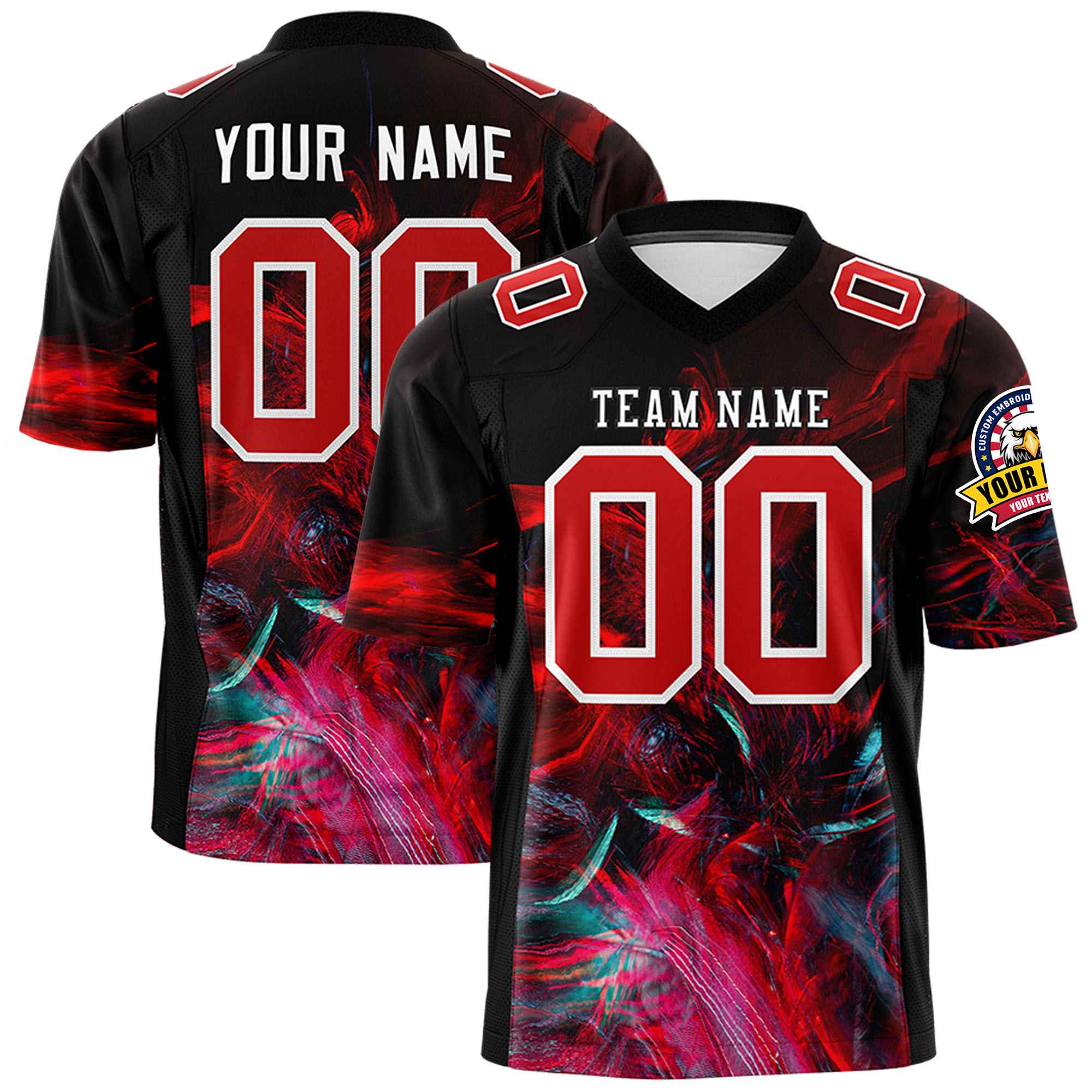 Custom Personalized Printed Graffiti Pattern Design Authentic Football Jersey