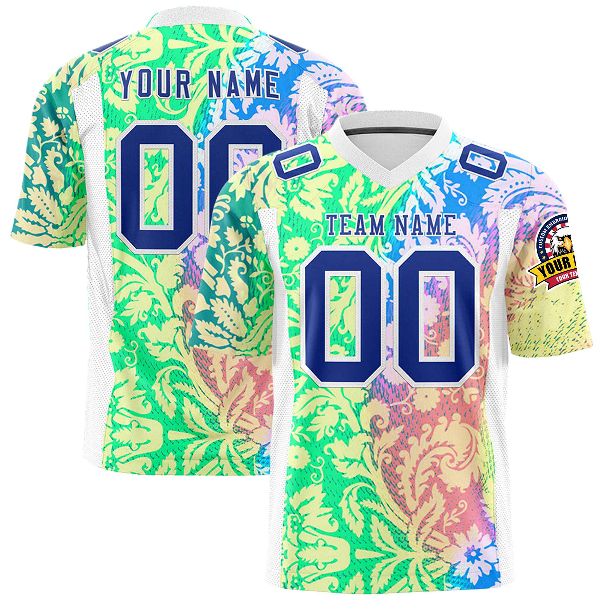 Custom Personalized Printed Graffiti Pattern Design Authentic Football Jersey