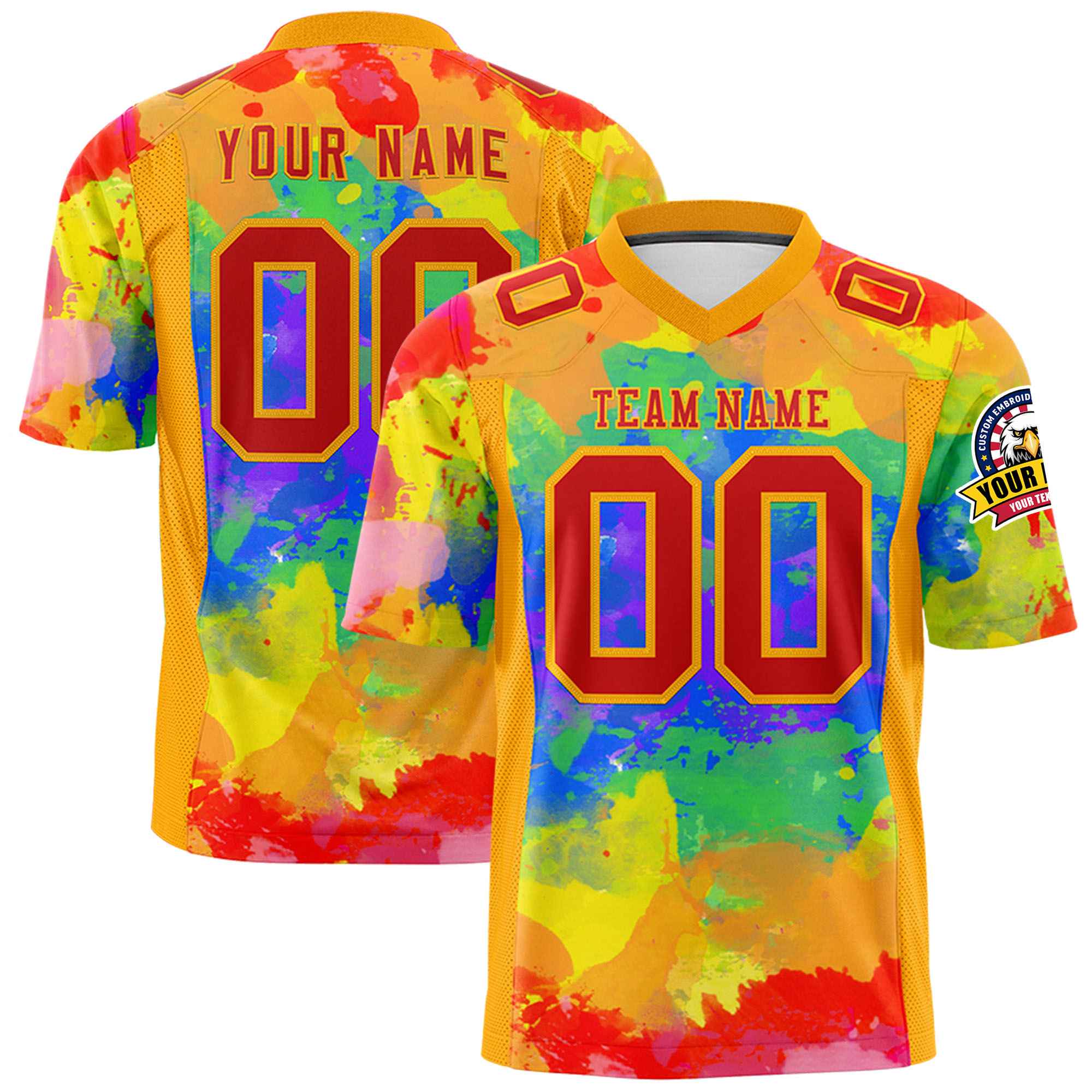 Custom Personalized Printed Graffiti Pattern Design Authentic Football Jersey