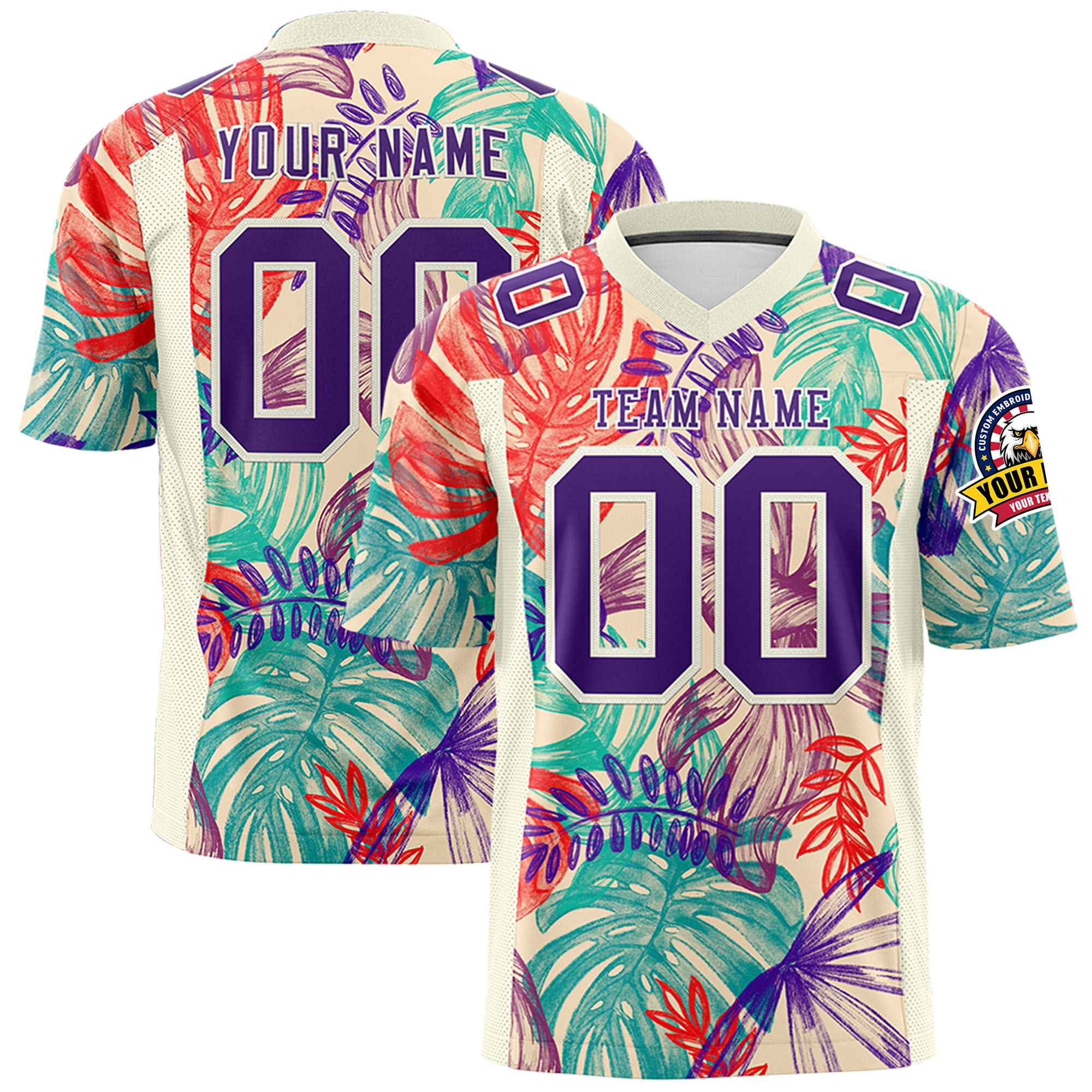 Custom Personalized Printed Graffiti Pattern Design Authentic Football Jersey