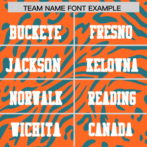 Custom Orange White Personalized Zebra Stripes Pattern Authentic Football Jersey