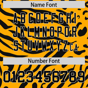 Custom Yellow Black Personalized Zebra Stripes Pattern Authentic Football Jersey