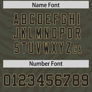 Custom Olive Light Brown Personalized Zebra Stripes Pattern Authentic Football Jersey