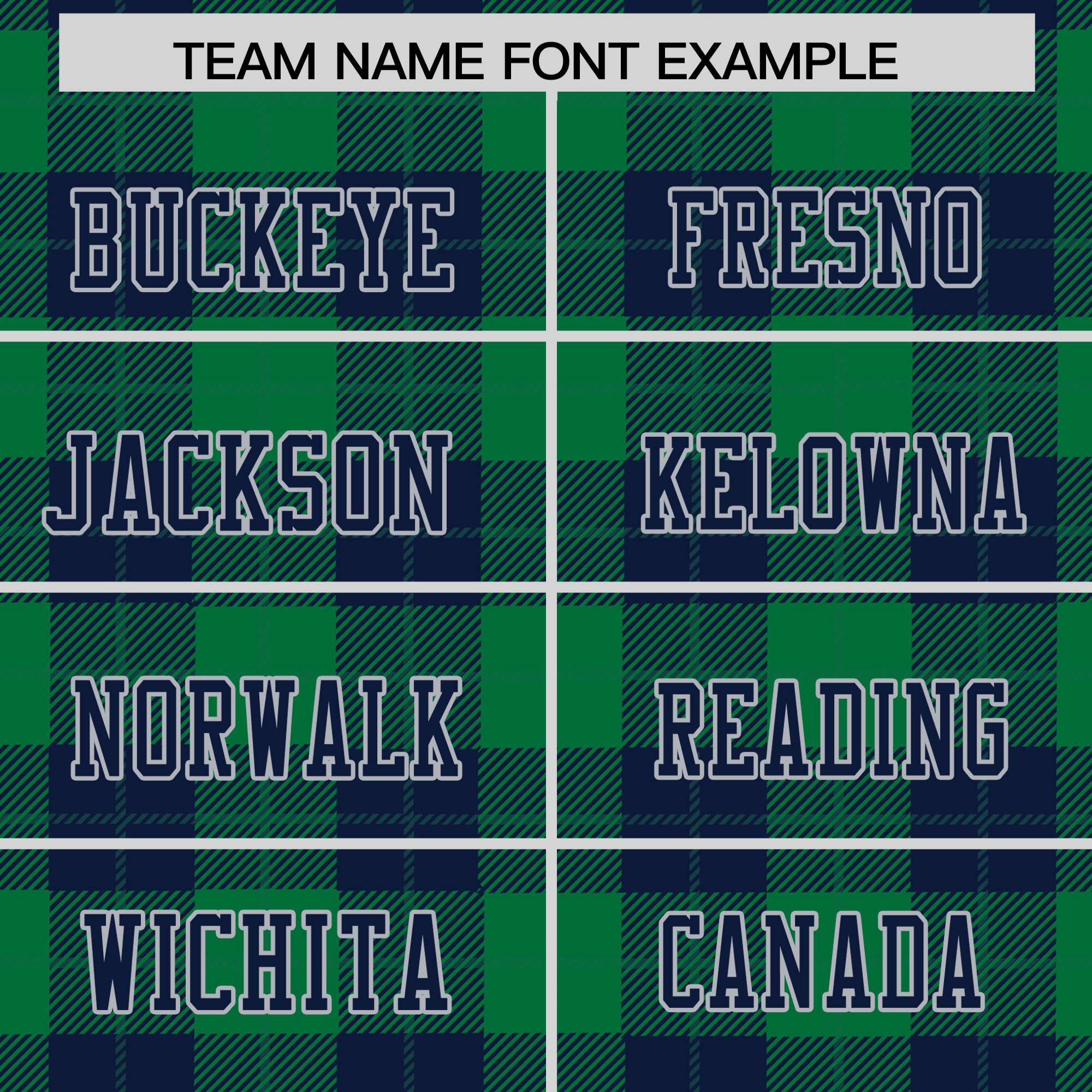 Custom Green Navy Personalized Plaid Pattern Design Authentic Football Jersey