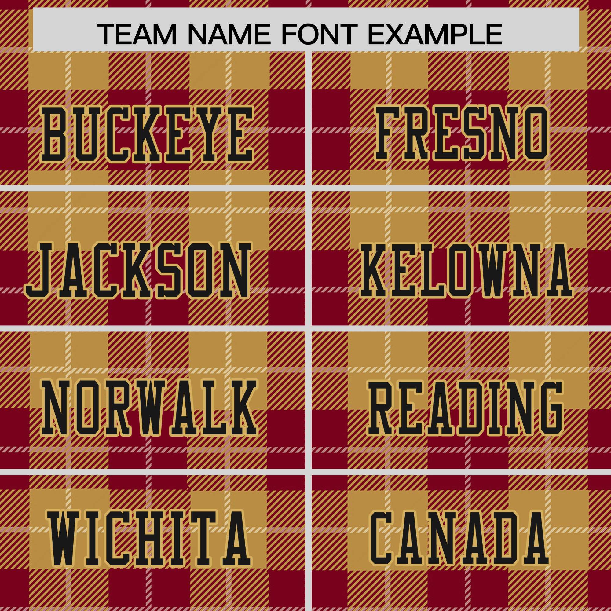 Custom Khaki Red Personalized Plaid Pattern Design Authentic Football Jersey