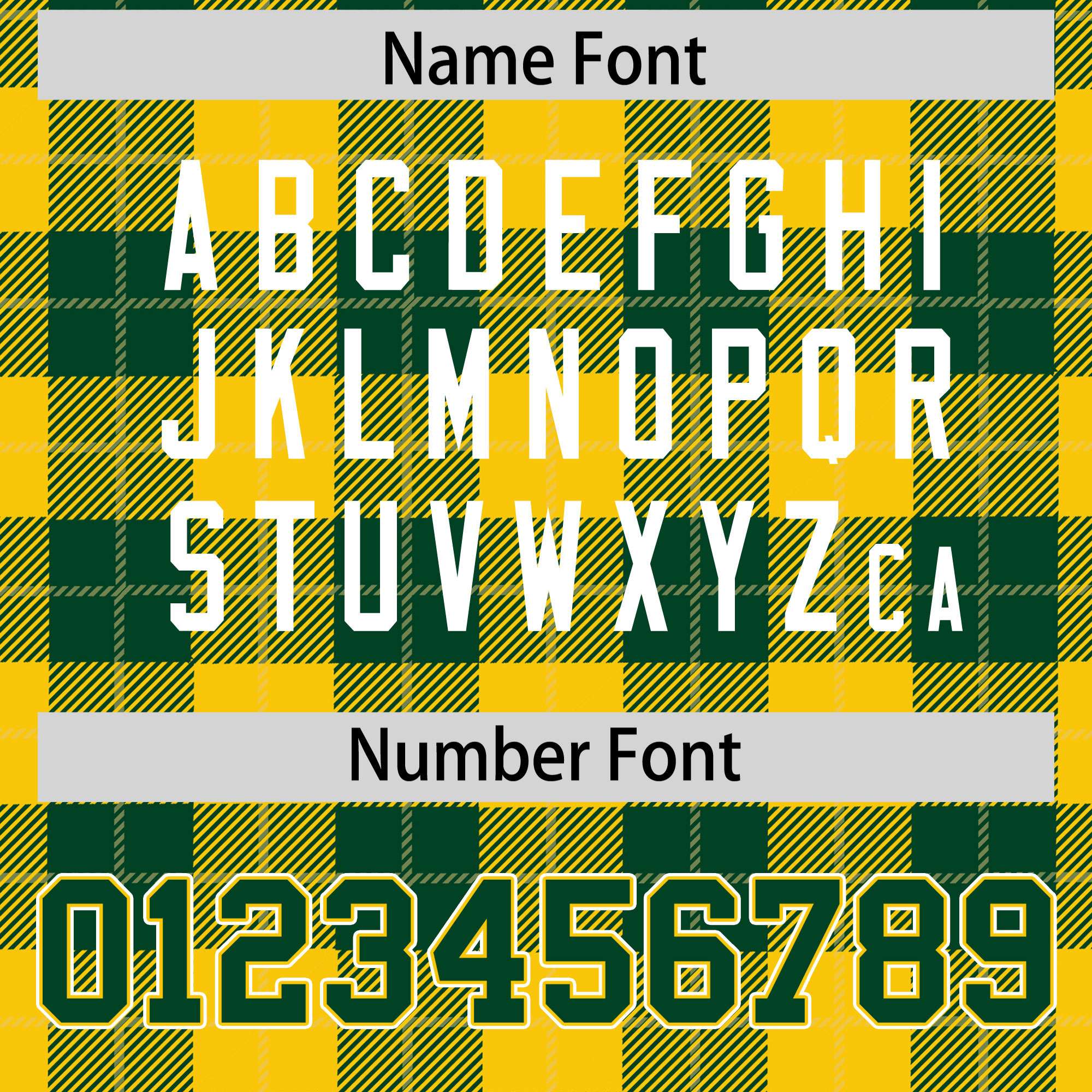 Custom Green Gold Personalized Plaid Pattern Design Authentic Football Jersey