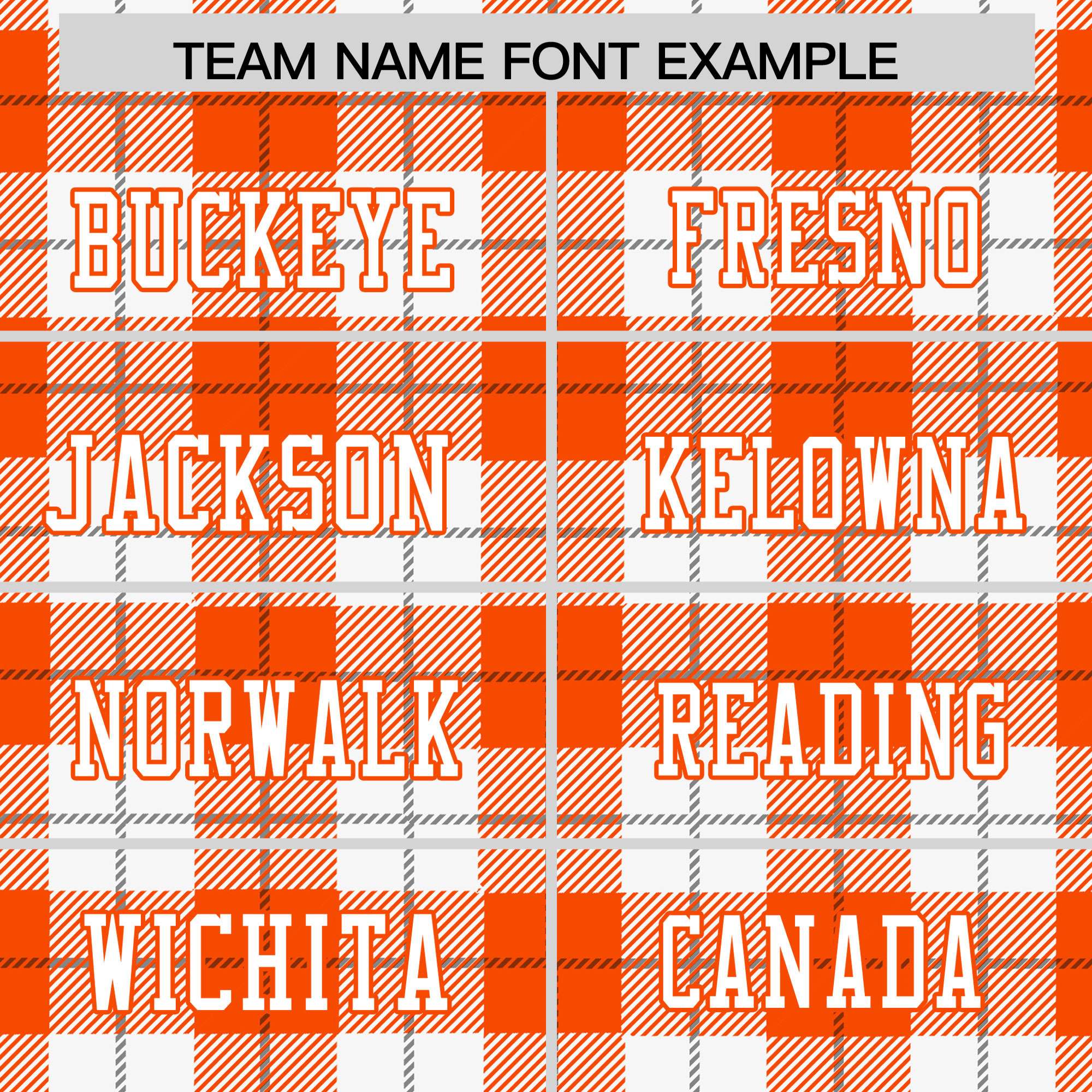 Custom Orange White Personalized Plaid Pattern Design Authentic Football Jersey