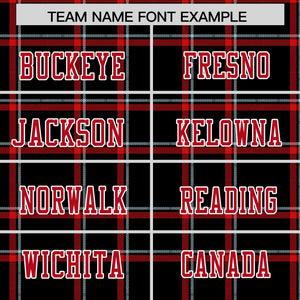 Custom Black Personalized Plaid Pattern Design Authentic Football Jersey