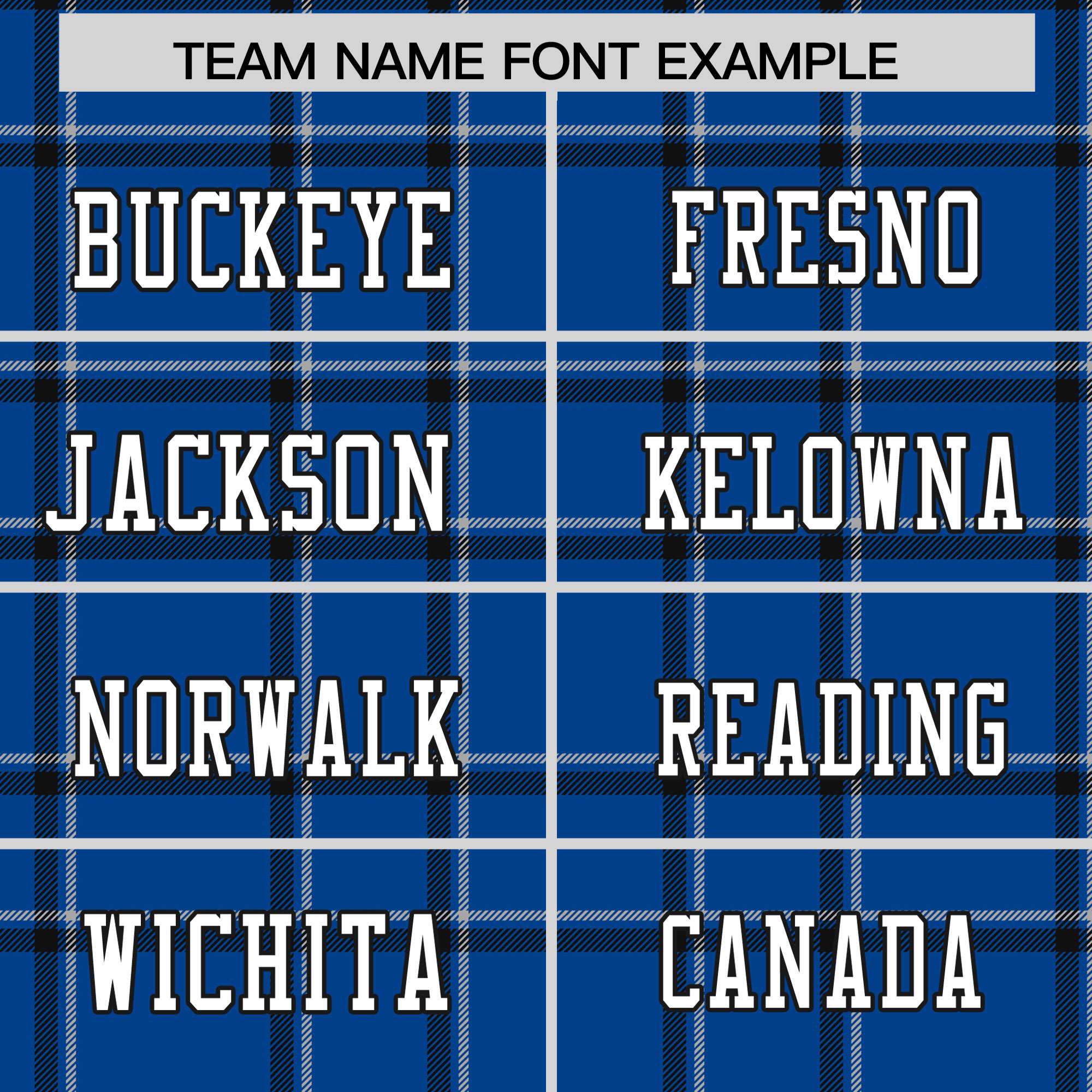 Custom Royal Personalized Plaid Pattern Design Authentic Football Jersey