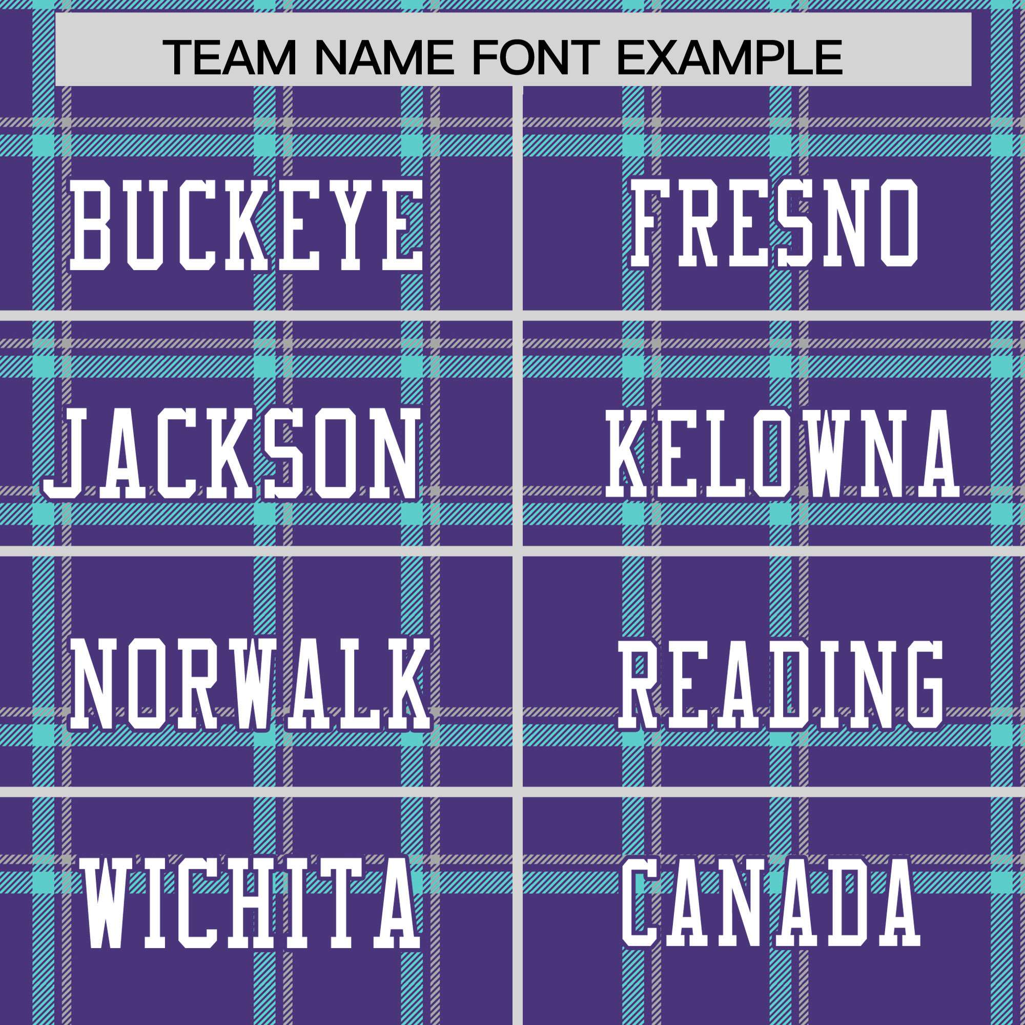 Custom Purple Personalized Plaid Pattern Design Authentic Football Jersey