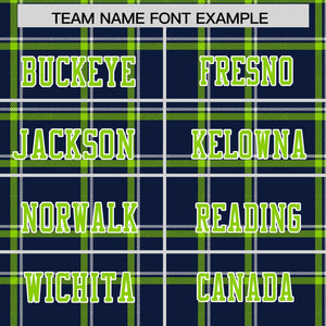 Custom Navy Personalized Plaid Pattern Design Authentic Football Jersey