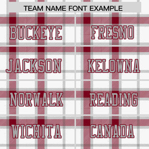 Custom White Personalized Plaid Pattern Design Authentic Football Jersey