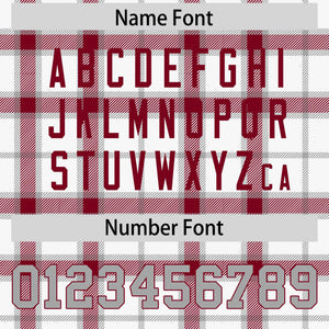 Custom White Personalized Plaid Pattern Design Authentic Football Jersey