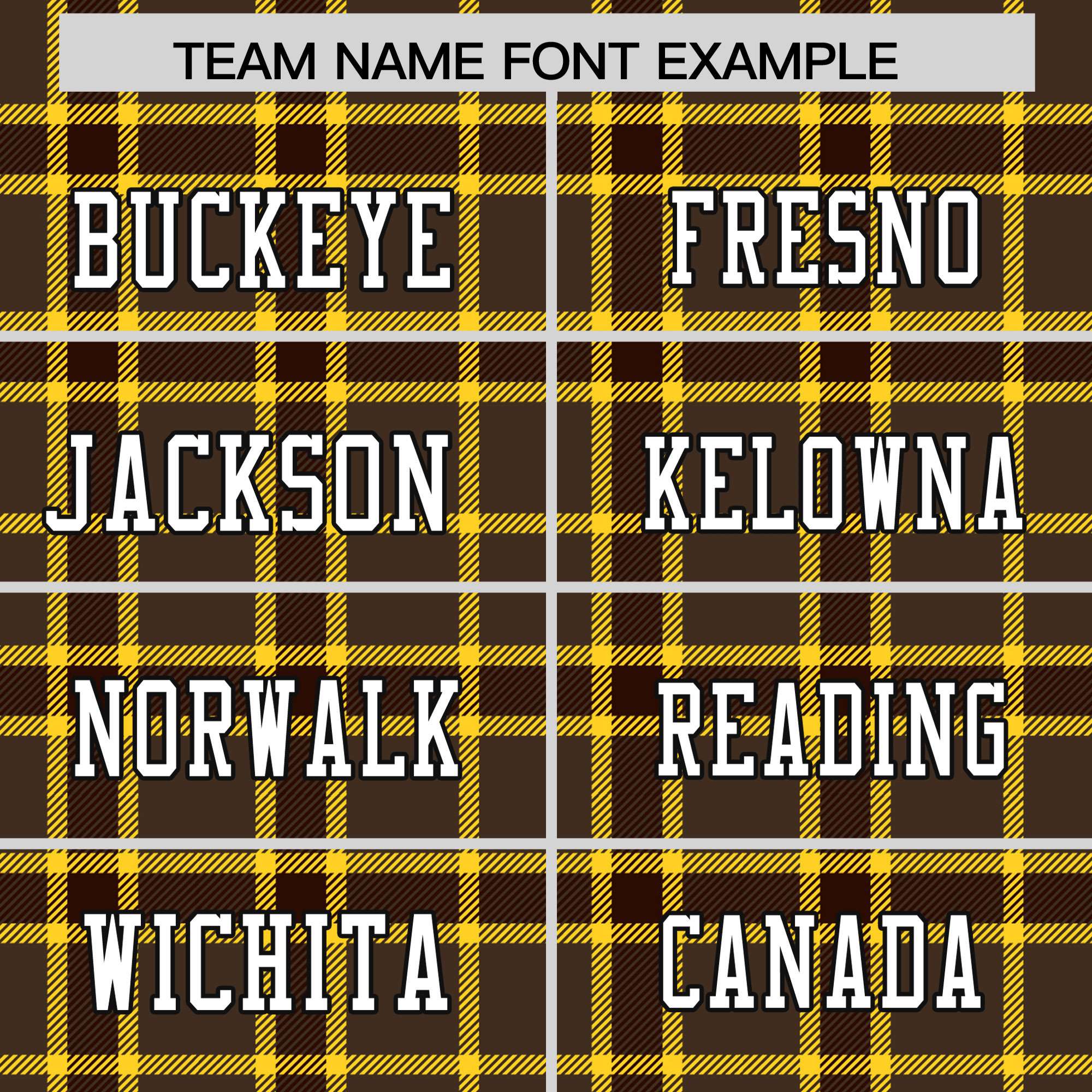 Custom Brown Personalized Plaid Pattern Design Authentic Football Jersey