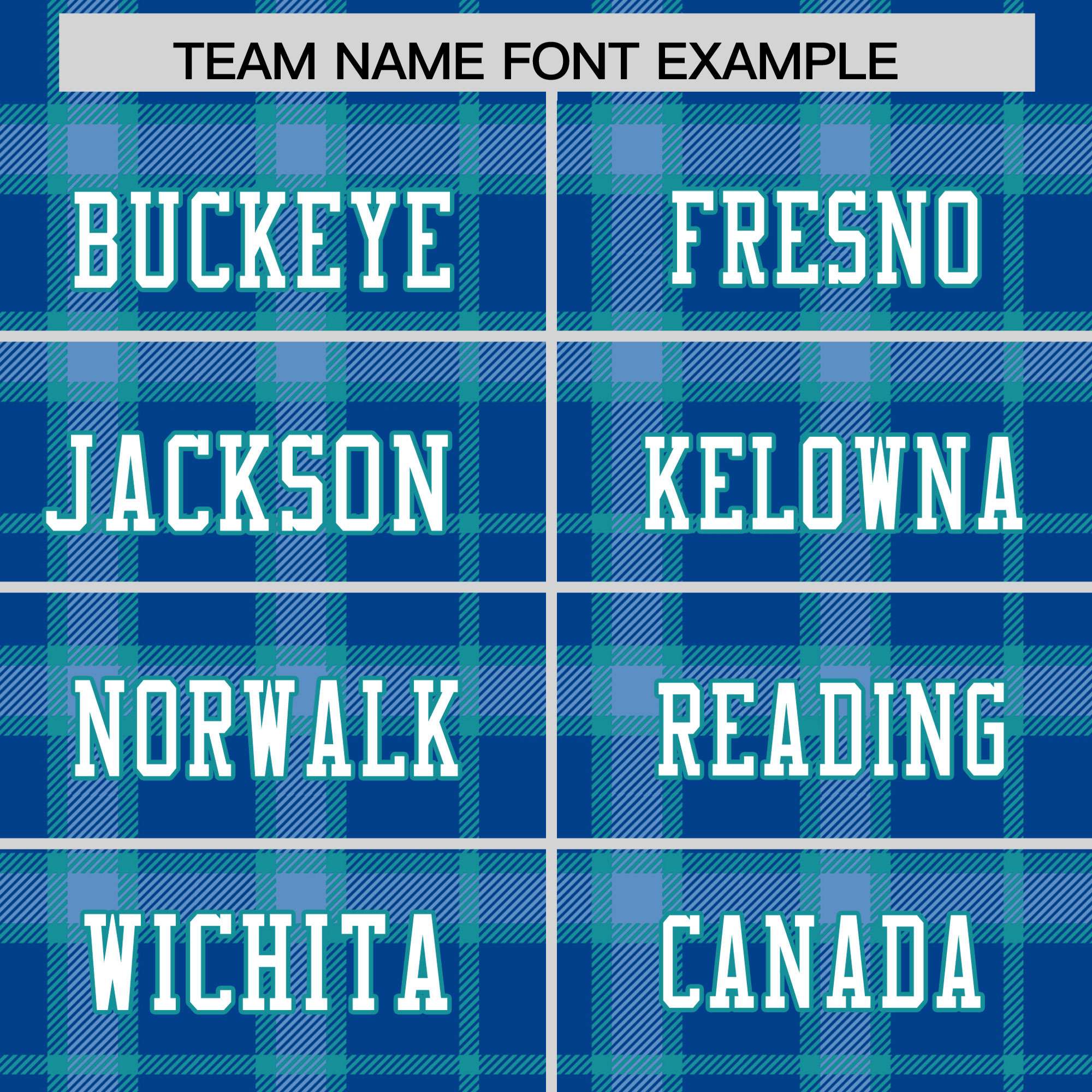 Custom Royal Personalized Plaid Pattern Design Authentic Football Jersey