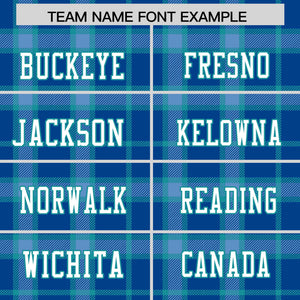 Custom Royal Personalized Plaid Pattern Design Authentic Football Jersey