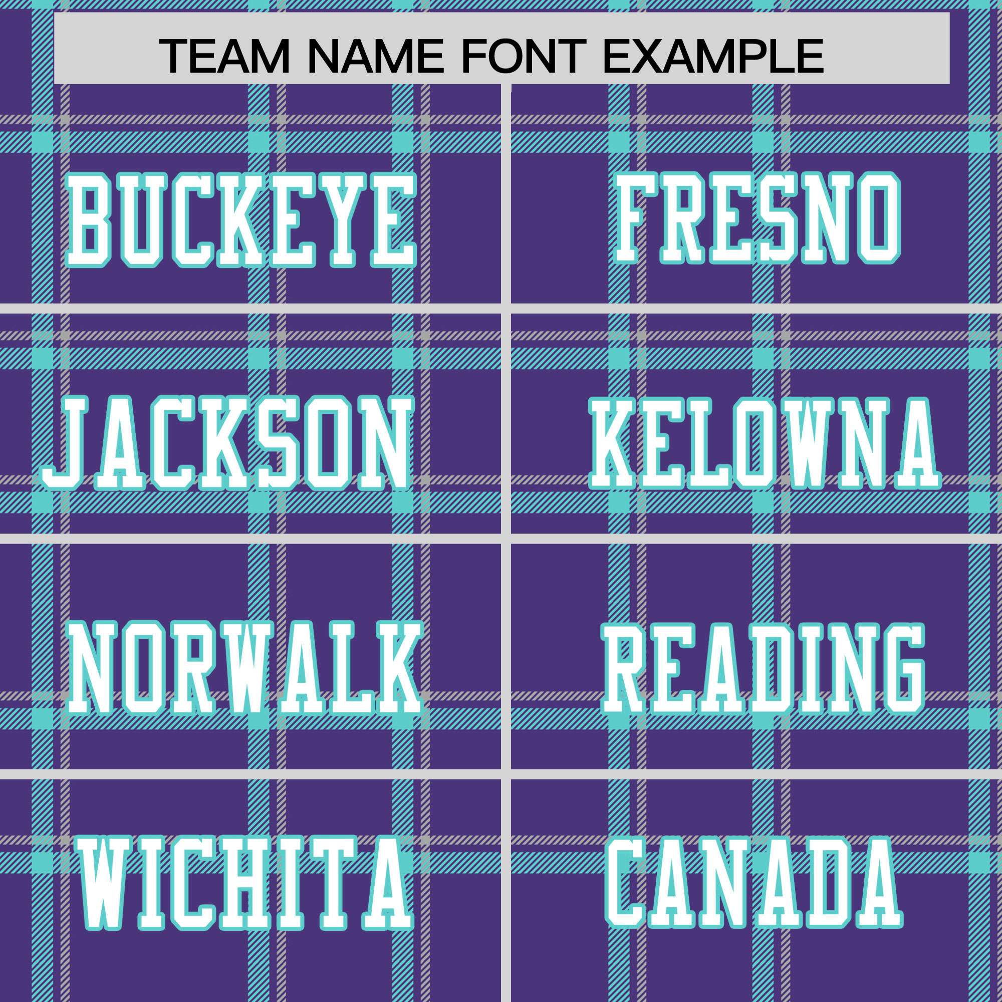 Custom Purple Personalized Plaid Pattern Design Authentic Football Jersey