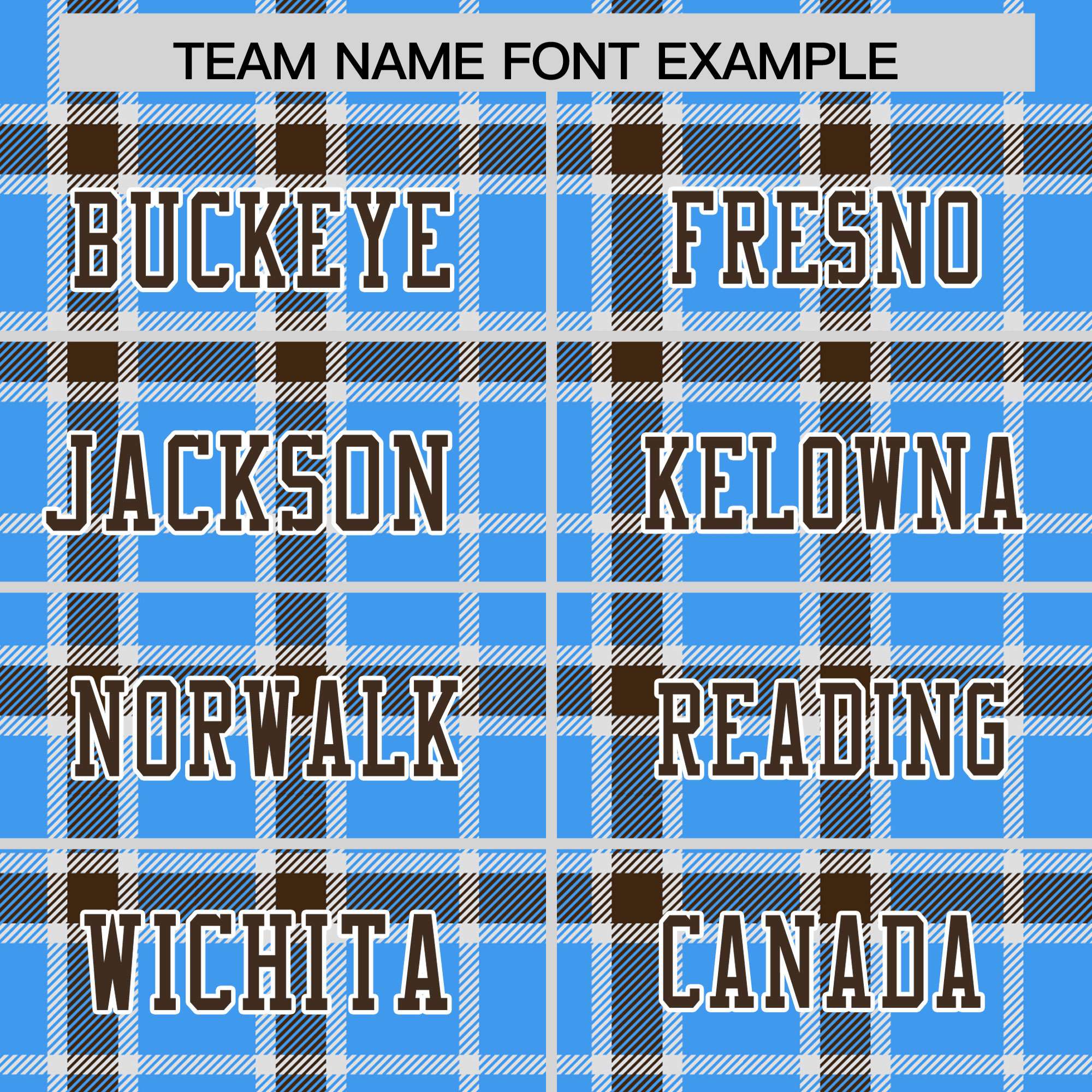 Custom Powder Blue Personalized Plaid Pattern Design Authentic Football Jersey