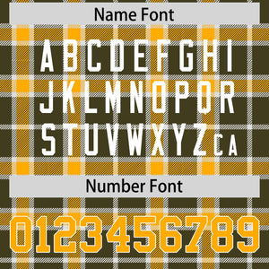 Custom Yellow Olive Personalized Plaid Pattern Design Authentic Football Jersey