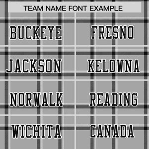 Custom Gray Black Personalized Plaid Pattern Design Authentic Football Jersey