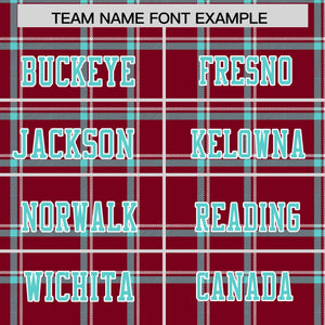 Custom Crimson Personalized Plaid Pattern Design Authentic Football Jersey