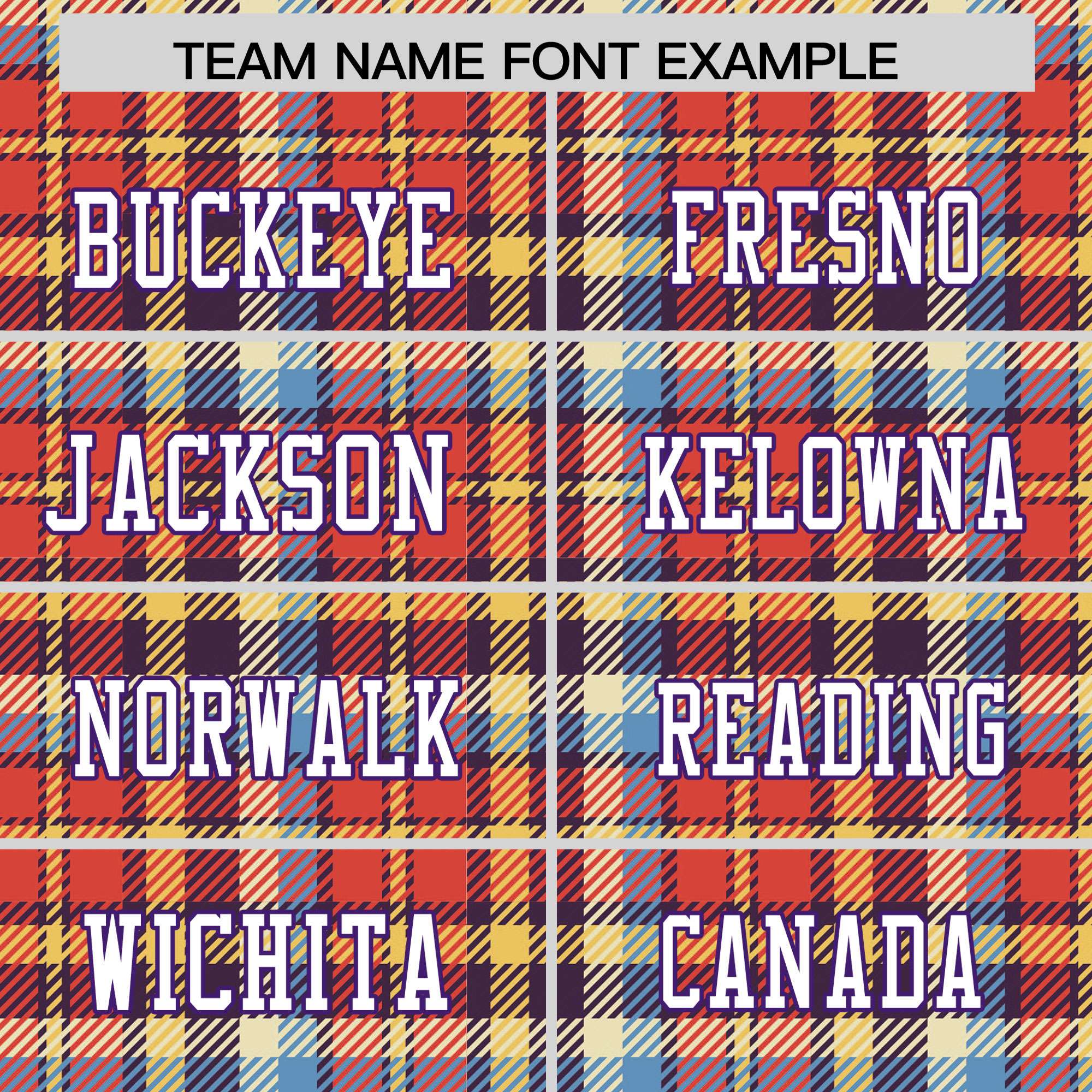 Custom Orange Personalized Plaid Pattern Design Authentic Football Jersey