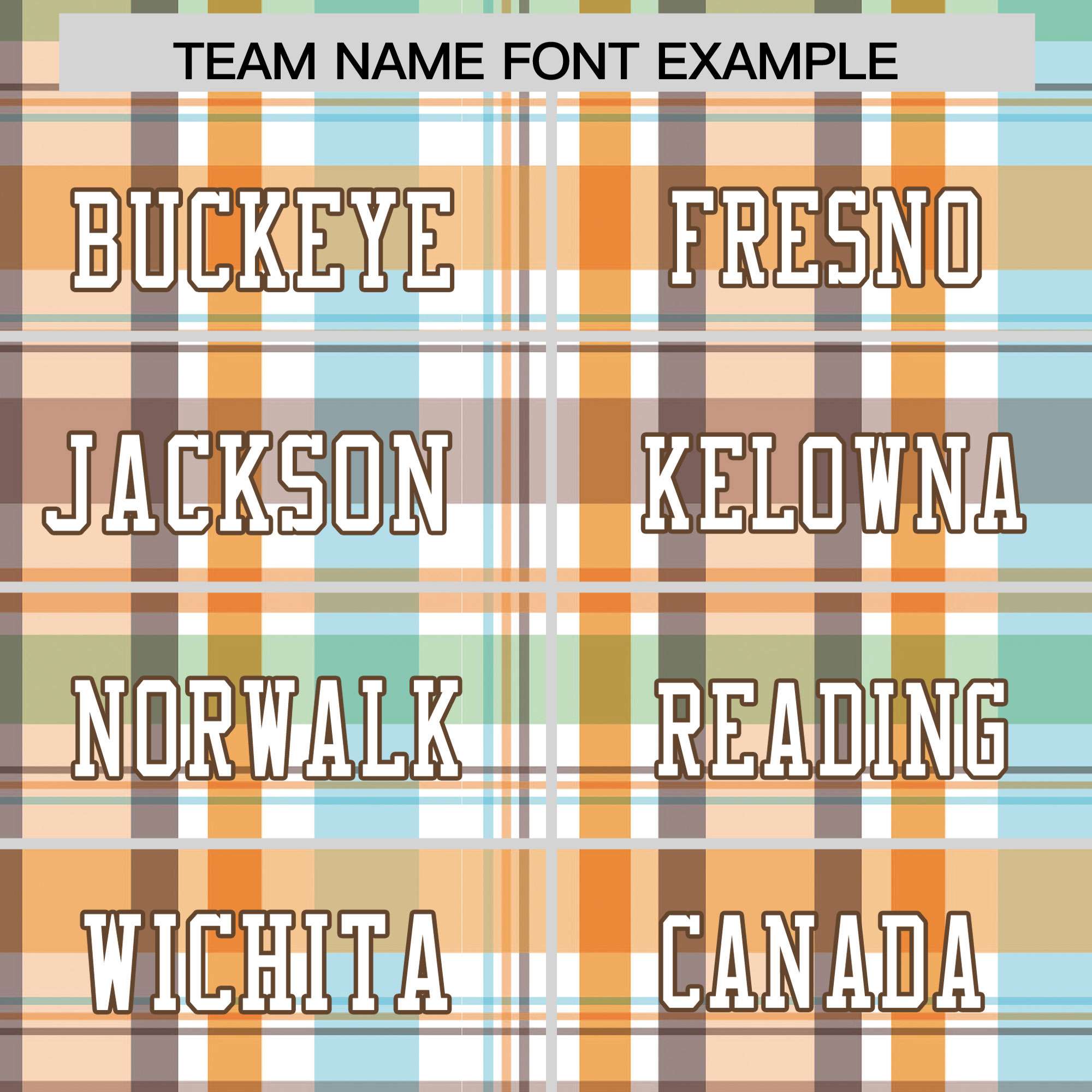 Custom Orange Personalized Plaid Pattern Design Authentic Football Jersey