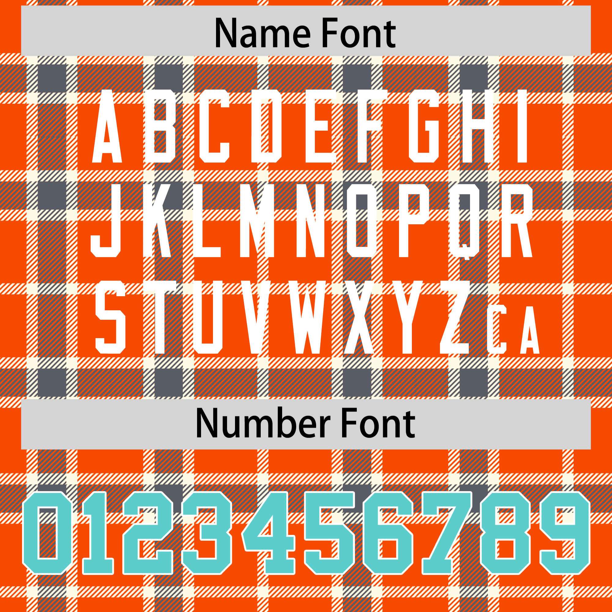 Custom Orange Personalized Plaid Pattern Design Authentic Football Jersey