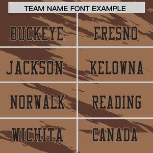 Custom Red Brown Brown Personalized Scratch Pattern Design Authentic Football Jersey