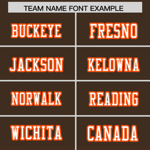 Custom Brown Orange Gradient Personalized Side Pattern Authentic Football Jersey